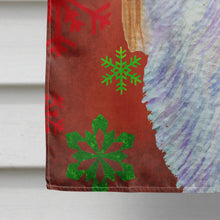 Load image into Gallery viewer, English Toy Spaniel Red Snowflakes Holiday Christmas Flag Canvas House Size