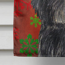 Load image into Gallery viewer, Affenpinscher Red Green Snowflakes Christmas Flag Canvas House Size