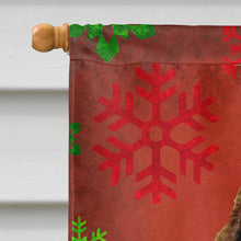 Load image into Gallery viewer, Springer Spaniel Red Green Snowflakes Holiday Christmas Flag Canvas House Size