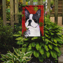 Load image into Gallery viewer, Boston Terrier Red Green Snowflakes Christmas Garden Flag – Decorative Outdoor Yard Flag