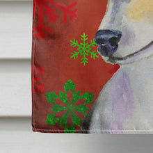 Load image into Gallery viewer, Chihuahua Red and Green Snowflakes Holiday Christmas Flag Canvas House Size