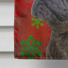 Load image into Gallery viewer, French Bulldog Red Green Snowflake Holiday Christmas Flag Canvas House Size