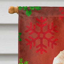 Load image into Gallery viewer, Cocker Spaniel Red  Green Snowflakes Holiday Christmas Flag Canvas House Size