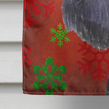 Load image into Gallery viewer, Schnauzer Red and Green Snowflakes Holiday Christmas Flag Canvas House Size