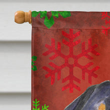 Load image into Gallery viewer, Rottweiler Red and Green Snowflakes Holiday Christmas Flag Canvas House Size
