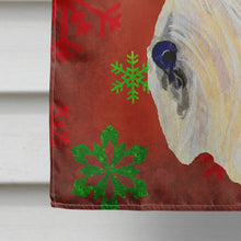 Load image into Gallery viewer, Scottish Terrier Red  Green Snowflakes Holiday Christmas Flag Canvas House Size