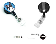 Load image into Gallery viewer, Boston Terrier  Retractable Badge Reel or ID Holder with Clip SS4792