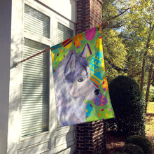 Load image into Gallery viewer, Siberian Husky Easter Eggtravaganza Flag Canvas House Size