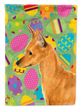 Load image into Gallery viewer, Min Pin Easter Eggtravaganza Garden Flag - Outdoor Decorative Yard Flag