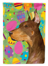 Load image into Gallery viewer, Doberman Easter Eggtravaganza Garden Flag - Outdoor Decorative Yard Flag