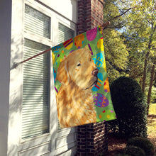 Load image into Gallery viewer, Golden Retriever Easter Eggtravaganza Flag Canvas House Size
