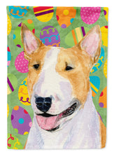 Load image into Gallery viewer, Bull Terrier Easter Eggtravaganza Flag Canvas House Size