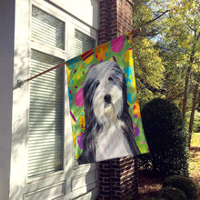 Load image into Gallery viewer, Bearded Collie Easter Eggtravaganza Flag Canvas House Size