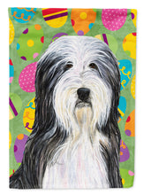 Load image into Gallery viewer, Bearded Collie Easter Eggtravaganza Flag Canvas House Size