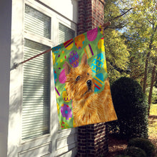 Load image into Gallery viewer, Norwich Terrier Easter Eggtravaganza Flag Canvas House Size