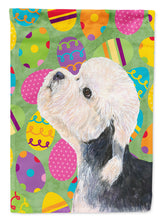 Load image into Gallery viewer, Dandie Dinmont Terrier Easter Eggtravaganza Flag Canvas House Size