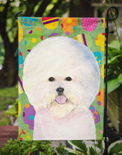 Load image into Gallery viewer, Bichon Frise Easter Eggtravaganza Garden Flag - Outdoor Decorative Yard Flag