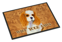 Load image into Gallery viewer, Blenheim Cavalier Spaniel Wipe your Paws Doormat - 24x36 Decorative Floor Mat – Indoor/Outdoor Rug with Artistic Flair SS4877JMAT