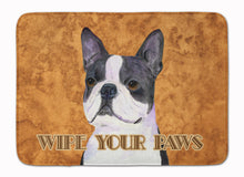 Load image into Gallery viewer, Boston Terrier Wipe your Paws Machine Washable Memory Foam Mat SS4884RUG