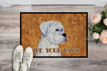 Load image into Gallery viewer, White Boxer Wipe your Paws Doormat - 24x36 Decorative Floor Mat – Indoor/Outdoor Rug with Artistic Flair SS4887JMAT