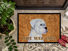 Load image into Gallery viewer, White Boxer Wipe your Paws Doormat - 24x36 Decorative Floor Mat – Indoor/Outdoor Rug with Artistic Flair SS4887JMAT