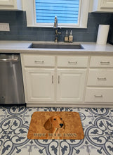 Load image into Gallery viewer, Red Dachshund Wipe your Paws Machine Washable Memory Foam Mat SS4895RUG
