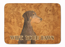 Load image into Gallery viewer, Chocolate Natural Eared Doberman Wipe your Paws Machine Washable Memory Foam Mat SS4899RUG
