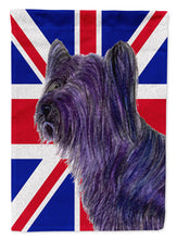 Load image into Gallery viewer, Skye Terrier with English Union Jack British Flag Flag Canvas House Size SS4905CHF
