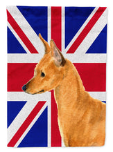 Load image into Gallery viewer, Min Pin with English Union Jack British Flag Flag Canvas House Size SS4908CHF