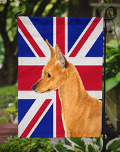 Load image into Gallery viewer, Min Pin with English Union Jack British Flag Garden Flag - Outdoor Decorative Yard Flag SS4908GF