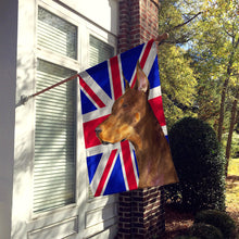 Load image into Gallery viewer, Doberman with English Union Jack British Flag Flag Canvas House Size SS4910CHF