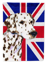 Load image into Gallery viewer, Dalmatian with English Union Jack British Flag Garden Flag - Outdoor Decorative Yard Flag