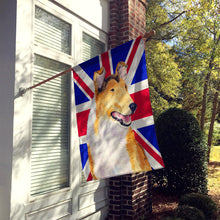 Load image into Gallery viewer, Collie Smooth with English Union Jack British Flag Flag Canvas House Size SS4912CHF