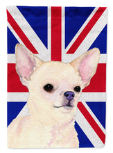 Load image into Gallery viewer, Chihuahua with English Union Jack British Flag Garden Flag - Outdoor Decorative Yard Flag SS4914GF
