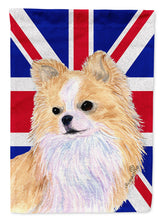 Load image into Gallery viewer, Chihuahua with English Union Jack British Flag Flag Canvas House Size SS4915CHF