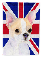 Load image into Gallery viewer, Chihuahua with English Union Jack British Flag Flag Canvas House Size SS4916CHF