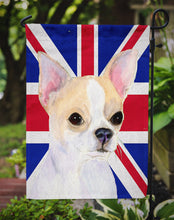Load image into Gallery viewer, Chihuahua with English Union Jack British Flag Garden Flag - Outdoor Decorative Yard Flag