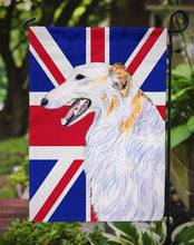 Load image into Gallery viewer, Borzoi with English Union Jack British Flag Garden Flag - Outdoor Decorative Yard Flag SS4917GF