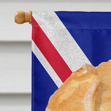 Load image into Gallery viewer, Golden Retriever with English Union Jack British Flag Flag Canvas House Size SS4918CHF