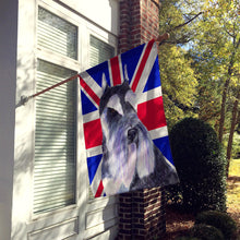 Load image into Gallery viewer, Schnauzer with English Union Jack British Flag Flag Canvas House Size SS4919CHF