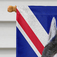 Load image into Gallery viewer, Schnauzer with English Union Jack British Flag Flag Canvas House Size SS4919CHF