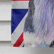 Load image into Gallery viewer, Schnauzer with English Union Jack British Flag Flag Canvas House Size SS4919CHF