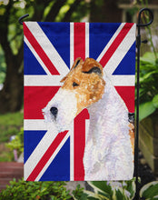 Load image into Gallery viewer, Fox Terrier with English Union Jack British Flag Garden Flag - Outdoor Decorative Yard Flag SS4920GF