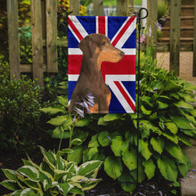 Load image into Gallery viewer, Doberman Natural Ears with English Union Jack British Flag Garden Flag - Outdoor Decorative Yard Flag