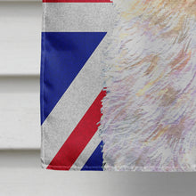Load image into Gallery viewer, Maltese with English Union Jack British Flag Flag Canvas House Size SS4923CHF