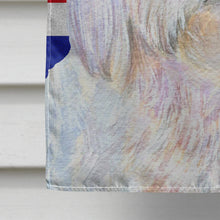 Load image into Gallery viewer, Maltese with English Union Jack British Flag Flag Canvas House Size SS4924CHF
