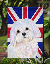 Load image into Gallery viewer, Maltese with English Union Jack British Flag Garden Flag - Outdoor Decorative Yard Flag SS4924GF