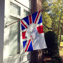 Load image into Gallery viewer, Bedlington Terrier with English Union Jack British Flag Flag Canvas House Size SS4925CHF