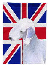 Load image into Gallery viewer, Bedlington Terrier with English Union Jack British Flag Flag Canvas House Size SS4925CHF
