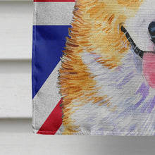 Load image into Gallery viewer, Corgi with English Union Jack British Flag Flag Canvas House Size SS4928CHF